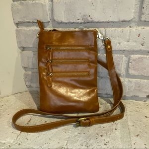 Shirleah Womens Crossbody Bag Saddle Brown